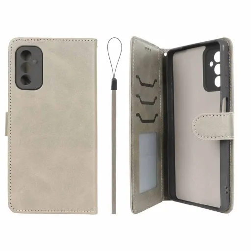 کیف موبایل مگنتی درجه یک داخل خز MNC Plus مدل Samsung Galaxy M52 رنگ عسلی