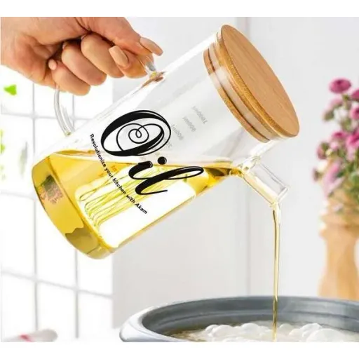 ظرف روغن ریز اکرولیک بزرگ درب چوب