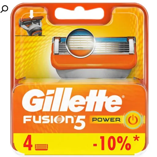 تیغ یدک ژیلت مدل Fusion Power5 بسته 4 عددی محصول آلمان