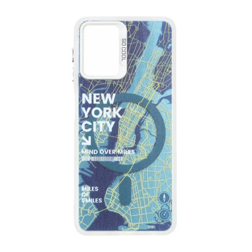 قاب مگ سیف SO COOL طرح New York سامسونگ مدل Samsung Galaxy A22 4G / M22 / M32 4G / F22