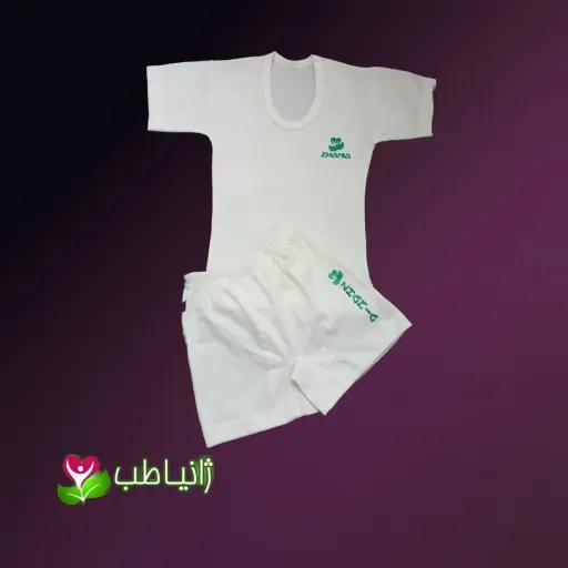 زیرپوش و شورت پادار بچه گانه ژانیاطب صدرصد نخی گیاهی ضد بو و قارچ مناسب پسرانه و دخترانه سایز 6