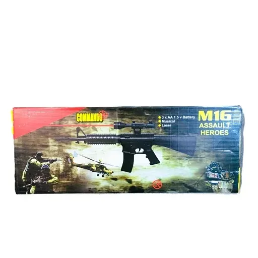 تفنگ موزیکال چراغدار M16 کماندو