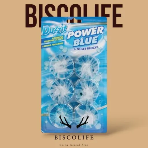 خوشبوکننده و جرمگیر توالت Duzzit  بسته 6 عددی مدل Power Blue