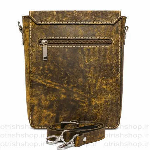 کیف دوشی چرم طبیعی شتر جلو دوخت عمودی (مناسب آقا و خانم، استفاده رسمی و روزمره) | فروشگاه کیف اتریش