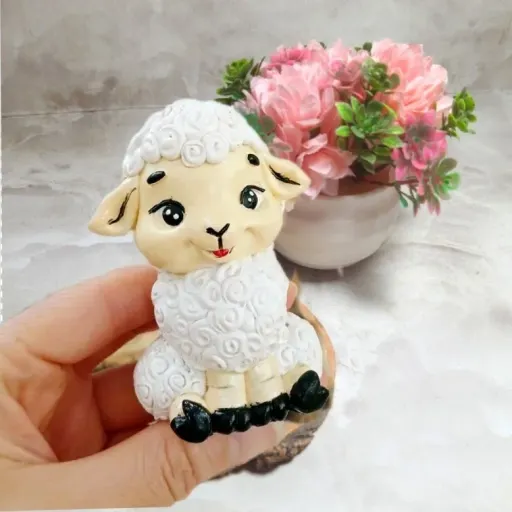 قالب سیلیکونی گوسفند مناسب شمع و سنگ مصنوعی