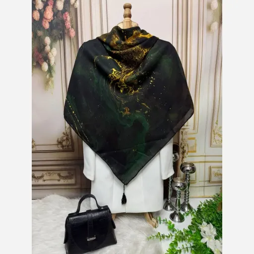 روسری نخ کاستوم کهکشان زمردین