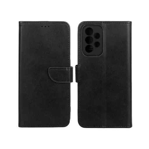 کیف چرمی موبایل جاکارتی مگنتی محافظ لنزدار سامسونگ Samsung Galaxy A53 رنگ مشکی