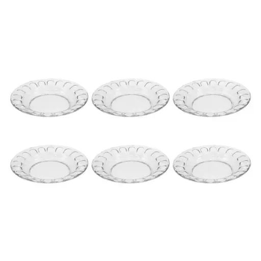 بشقاب کاوه کد MD442 بسته 6 عددی رنگ بی رنگ شفاف