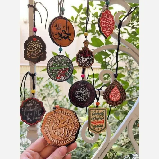 آویز چوبی دوطرفه با طرح محرم کد1