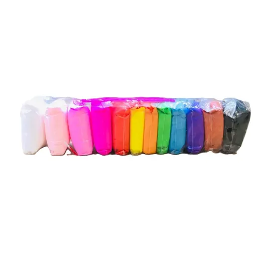 خمیر بازی کلی 12 رنگ Super Light Clay  خمیر سبک و نرم کودک