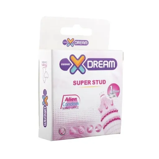 کاندوم فضایی دکمه دار ایکس دریم XDream Alien SUPER STUD بسته 1 عددی