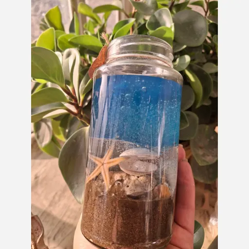 شمع دریایی پارافین ژله ای ظرف شیشه ای