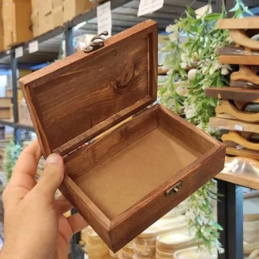 جعبه چوبی مستطیلی در سه سایز (باکس چوبی) سایز بزرگ