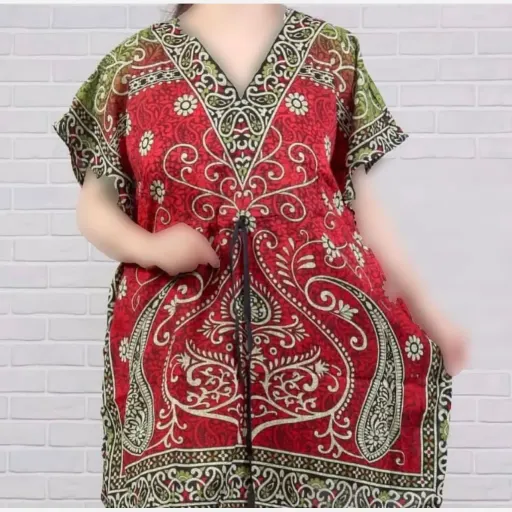 پیراهن طرح سنتی هندی بته جغه فری سایز سیلک هندی زنانه تا سایز 60 شیک و راحت چهارفصل بدون آبرفت و رنگ رفت گزینه ها آبی