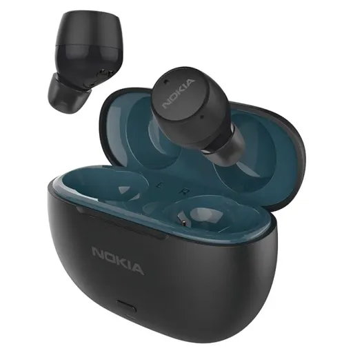 هندزفری بلوتوثی نوکیا مدل Nokia Micro Earbuds Pro TWS-521 با گارانتی 18 ماهه شرکتی رنگ مشکی