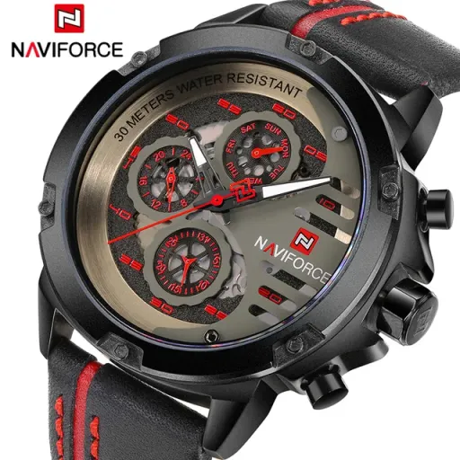 ساعت سه موتوره Naviforce NF9110M-BRB