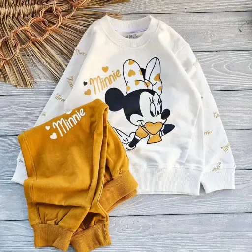 بلوز شلوار بچگانه پنبه ای MINNIE - کد 90 | اندازه سایز 55