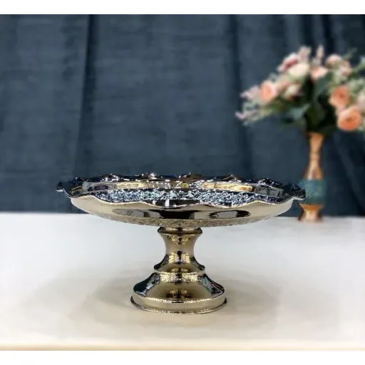 شیرینی خوری کروم (مدل رز)
