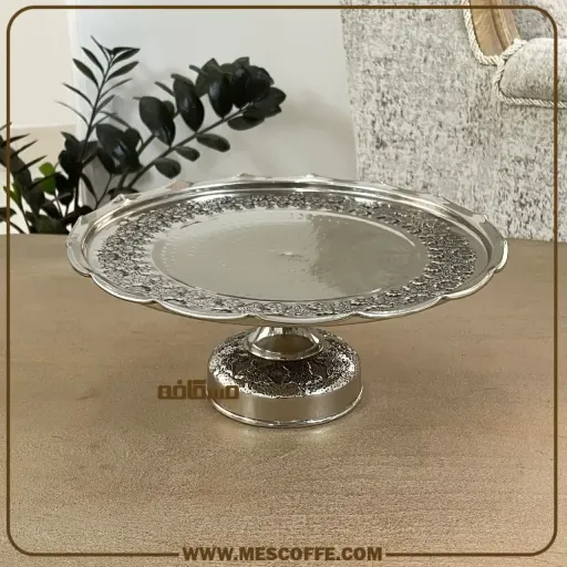 شیرینی خوری مسی کروم(مدل گلبرگ/کد756 )