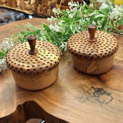 قندان چوبی طرح بلوط بزرگ