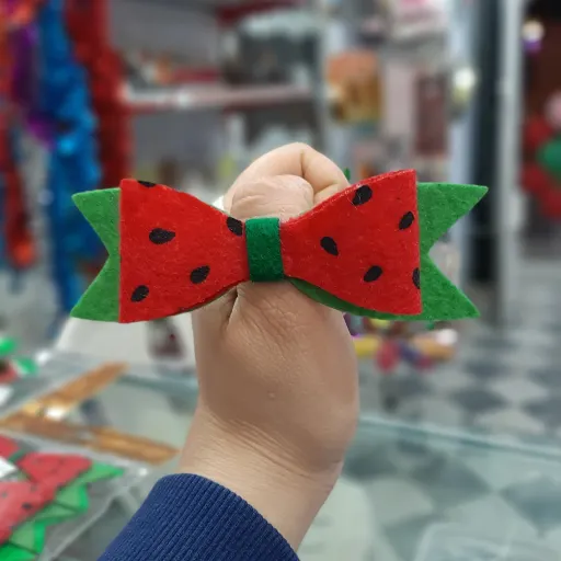 پاپیون نمدی یلدایی طرح هندونه