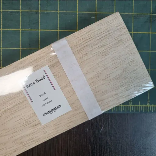 چوب بالسا 1.5 میلیمتری(100در 10 سانت)( تک عددی)