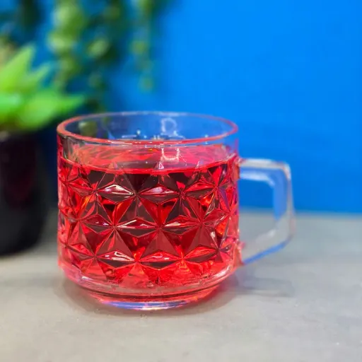 لیوان شیشه و بلور اصفهان مدل الیکا مجموعه 6 عددی رنگ بی رنگ شفاف