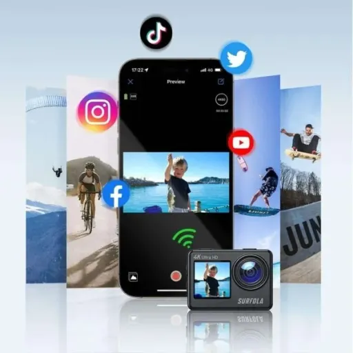 دوربین اکشن ورزشی،ضد آب،میکروفون دار برند Surfola مدل SF530