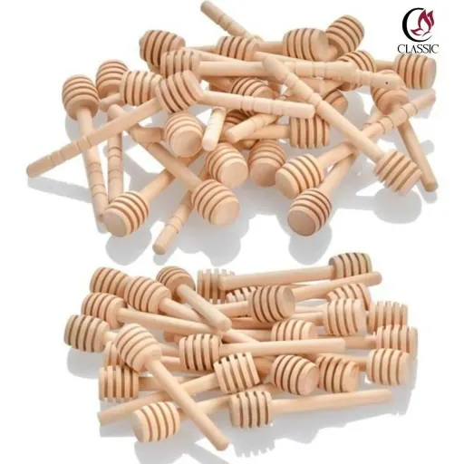 قاشق عسل چوبی کوچک 8cm (پیمانه ادویه)تکی .  قاشق عسل و شیره خرما و...