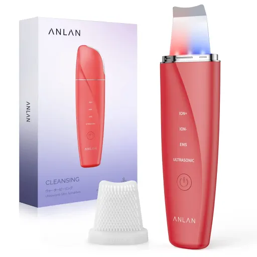 لایه بردار اولتراسونیک ANLAN اسکرابر پوست  رنگ قرمز