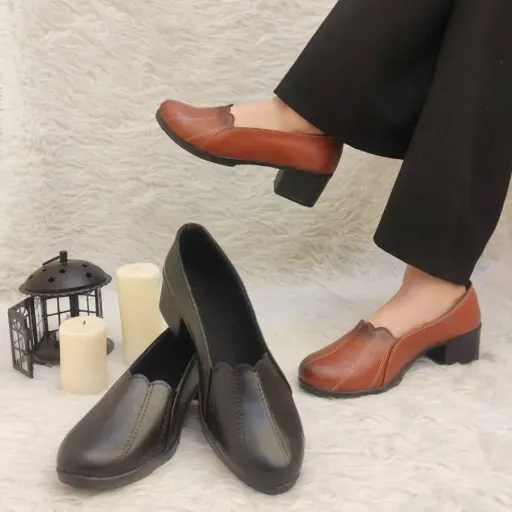 کفش زنانه طبی پاشنه دار  چرمی طرح zara سایز 39