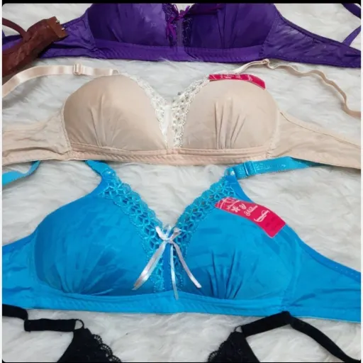 سوتین ابری بدون فنر کاپ B رنگ و سایز مشکی36/80