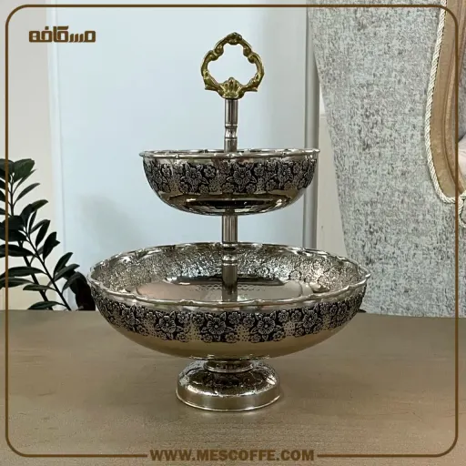 میوه خوری مسی دو طبقه(کد1842)