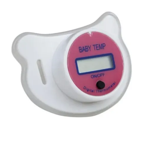تب سنج پستونکی دیجیتال نوزاد دما سنج دیجیتال بدن(اندازه گیری دمای بدن)پستانکی BABY PACIFIER رنگ صورتی