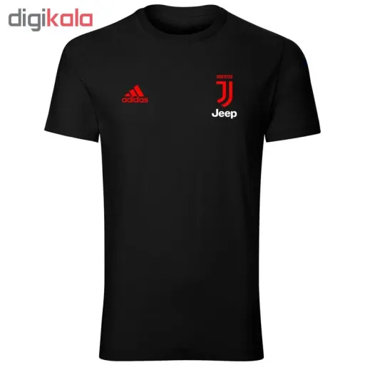 تیشرت آستین کوتاه مردانه طرح یوونتوس مدل R just logo سایز مشکی - XXL