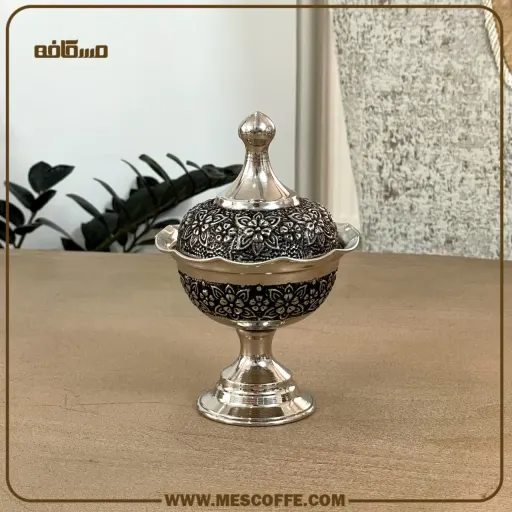 قندان مسی کروم لاله(کد1796)