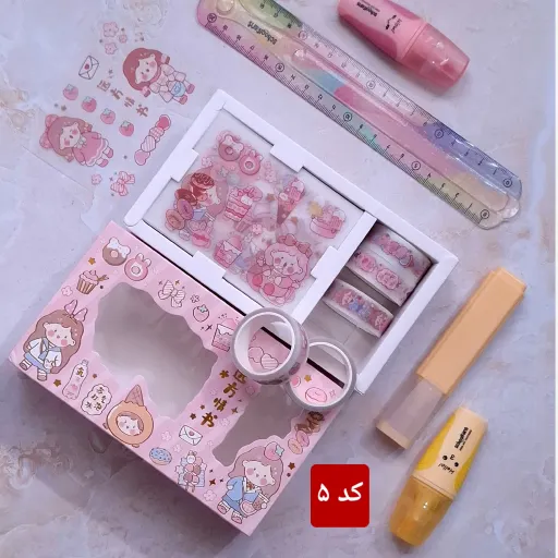 استیکر+چسب واشی شاین دار طرح کد 3