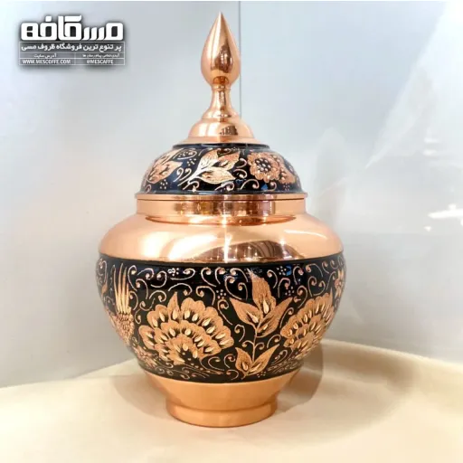 قندان مسی الماس تراش (مدل سیبی سایز 27)
