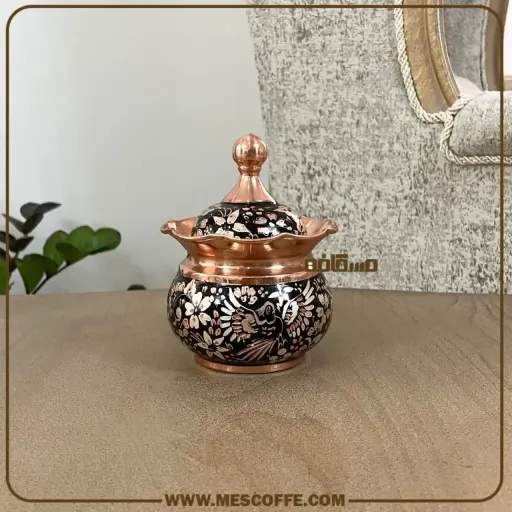قندان مسی نقره کوب(کد2037)