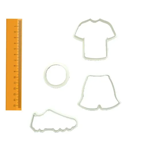 کاتر شیرینی پزی نسکو طرح فوتبال مجموعه 4 عددی رنگ سفید