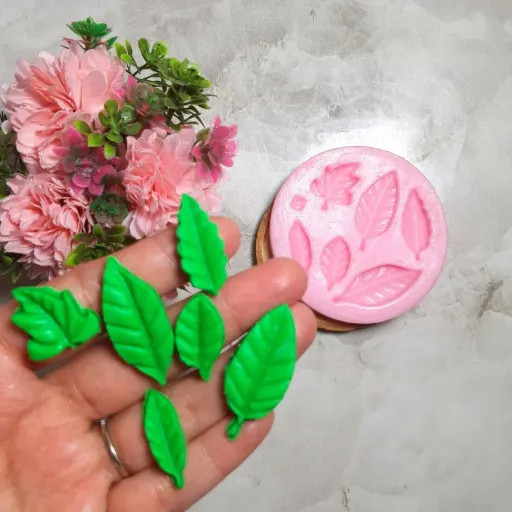 قالب سیلیکونی برگ مناسب برای شمع و سنگ مصنوعی