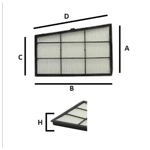 فیلتر کابین طرح اصلی چری 530 ام وی ام  OEM  A21-9EC8121010   فیلتر بهشت