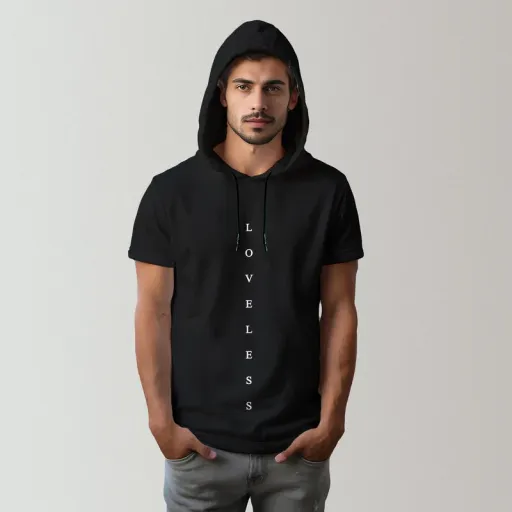 تی شرت کلاه دار مردانه مدل C14030218c سایز مشکی - XXL