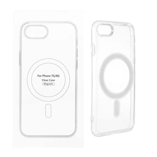 قاب شفاف مگ سیف آیفون 7، 8 و اس ای - Apple iPhone 7 / iPhone 8 / iPhone SE (2020) با قابلیت شارژ NTC - MagSafe (پک دار) رنگ مشکی