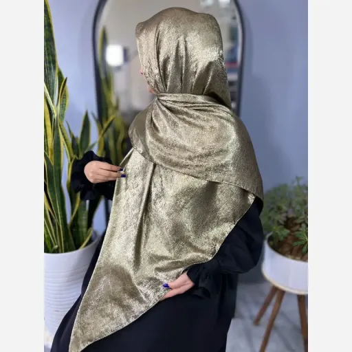 روسری زنانه قواره بزرگ براق فلورانس شیک مجلسی قواره 110