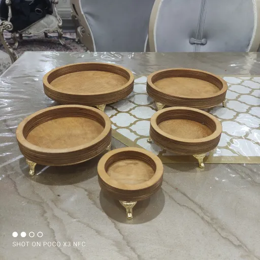 ظرف 5تیکه پایه دار مدل گرد