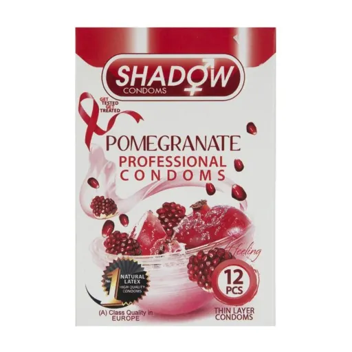 کاندوم تنگ کننده انار شادو SHADOW POMEGRANATE بسته 12 عددی