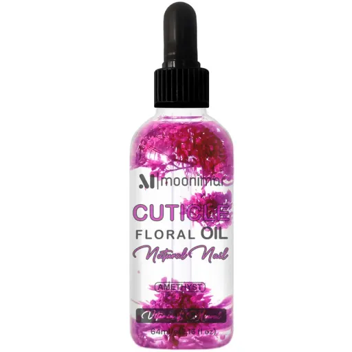 روغن گلدار کوتیکول ناخن مونیمار مدل Floral Amethyst حجم 64 میلی لیتر