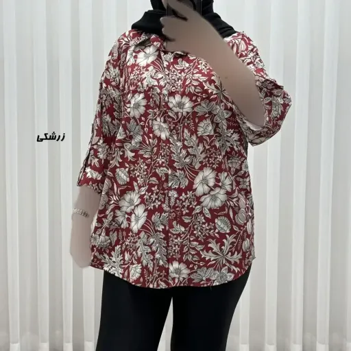 شومیز زنانه بوگاتی دکمهدار فری سایز مناسب تا سایز 50 گزینه ها مشکی