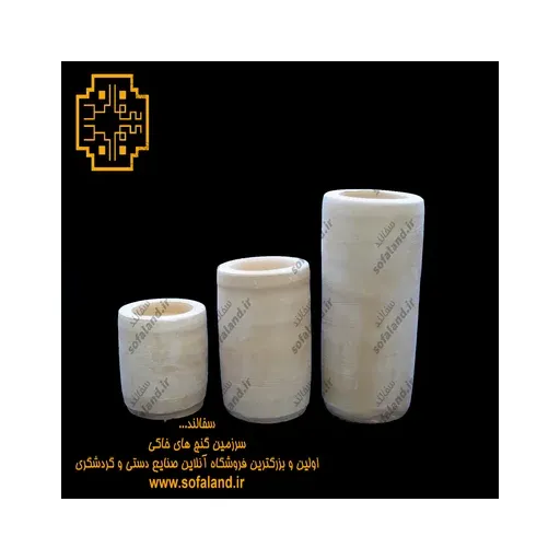 شمعدان استوانه سفالی